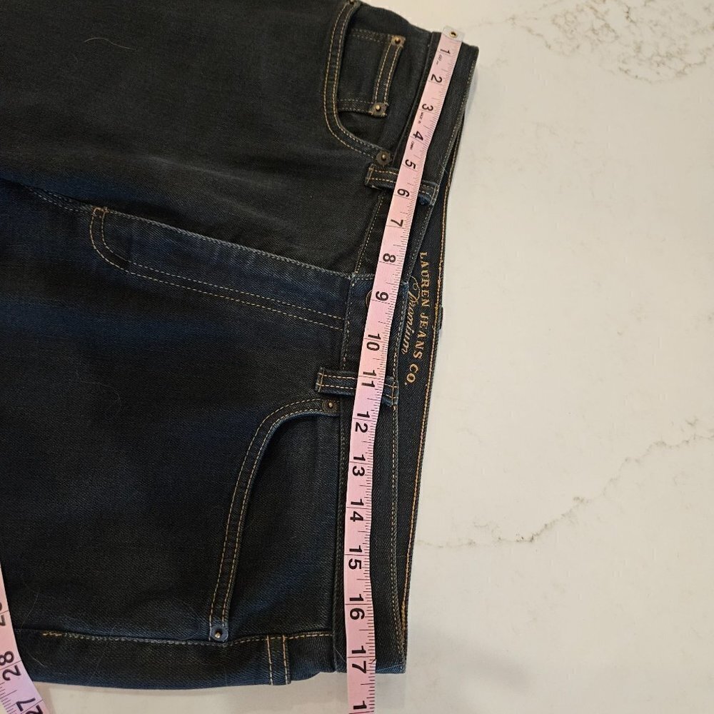 Lauren Jeans Co. LRL Leather Tag Premium Blue Mom Jeans Size 12, Waist 35" - Picture 5 of 11